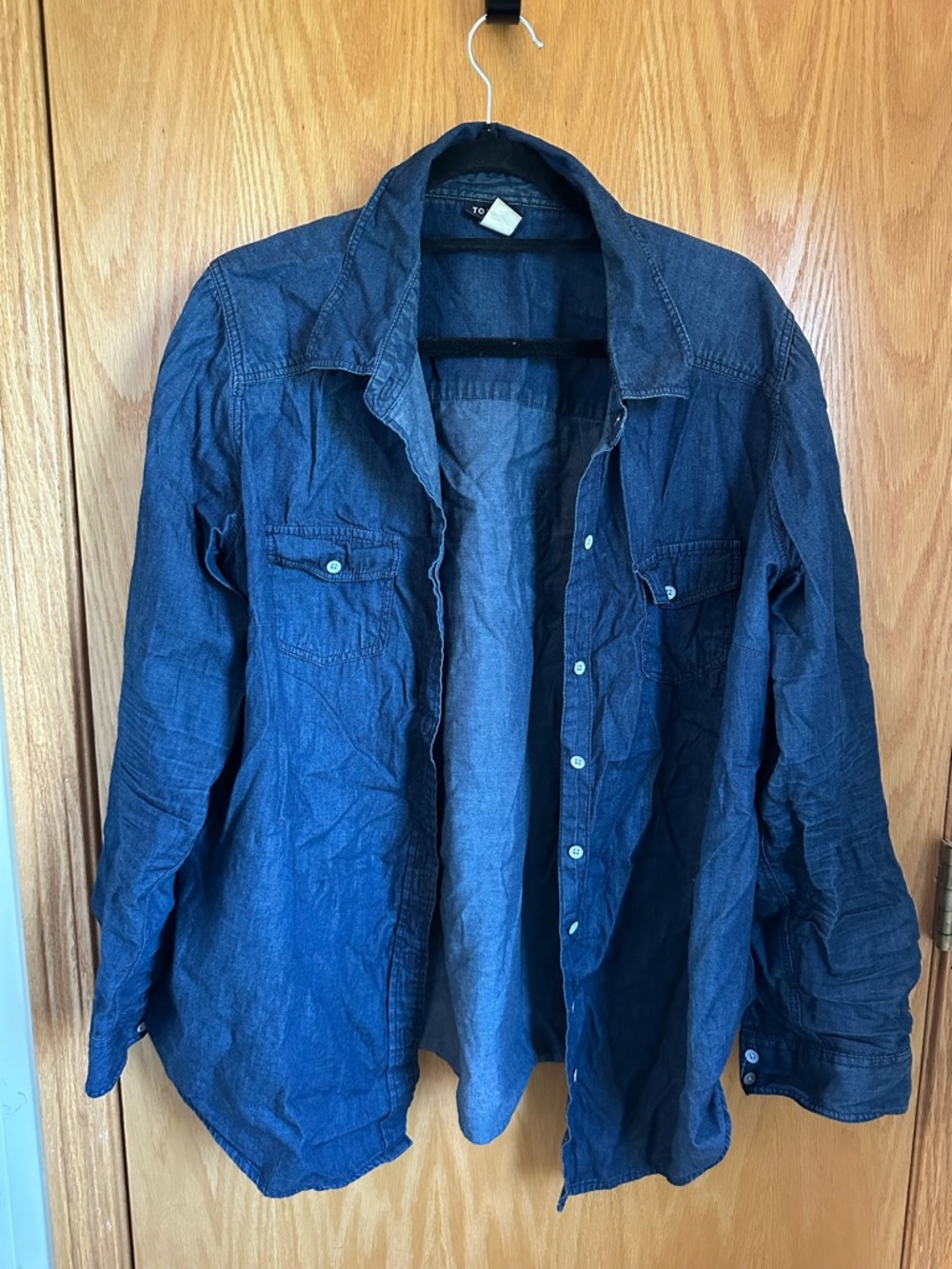 Dark Blue Denim Button Down
